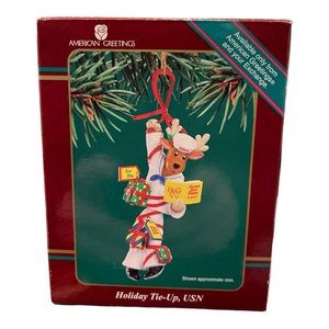 AMERICAN GREETINGS OPERATION SANTA NAVY ORNAMENT HOLIDAY TIE UP USN 2003
